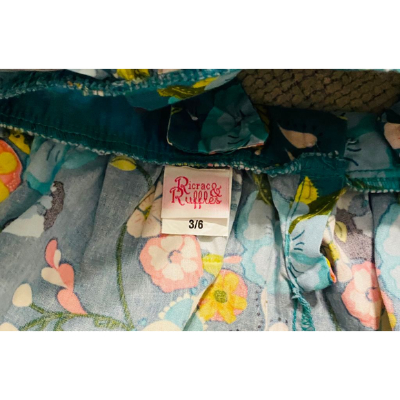 Ricrac & Ruffles Multicolor Floral Ruffle 3-6M Baby Girl Dress - Picture 2 of 2